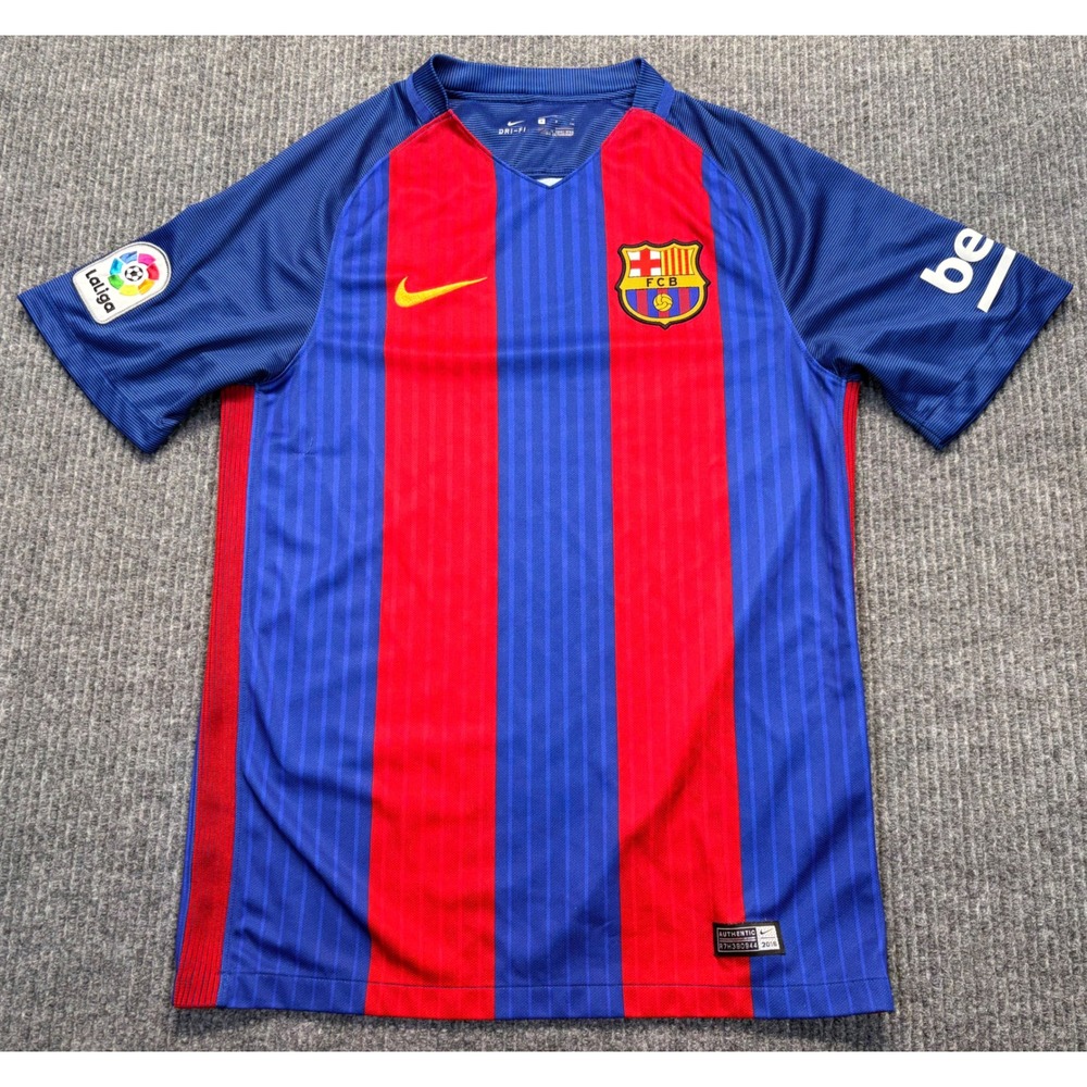 Nike FC Barcelona 2016 2017 Home Jersey Mens Small Blue Red Soccer Shirt Beko